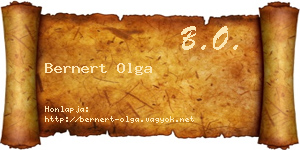 Bernert Olga névjegykártya