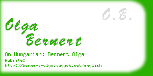 olga bernert business card